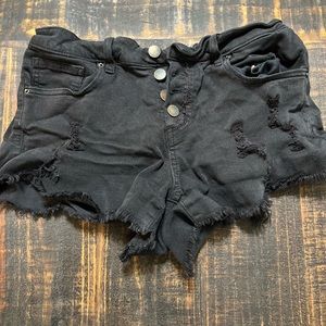 Black Jean Shorts
